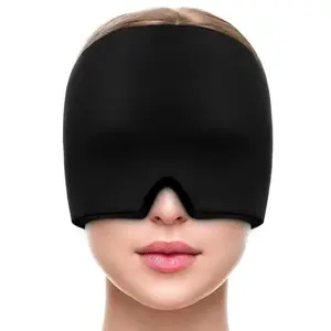 Migraine Relief Cap Headache Relief Cap Hat Head Ice Pack Wrap Migraine Cold Cap Ice Hat for Migraines Headache Tension Stress Hangover Cap Ice Beanie Cooling Gel Cap Women Men Christmas Gift Stretchable Eye Mask Headband Sleep Mask