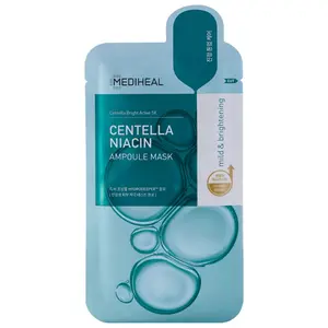 Mediheal Centella Niacin Ampoule Facial Sheet Mask 10Pack Silky Skincare Bright Brightening