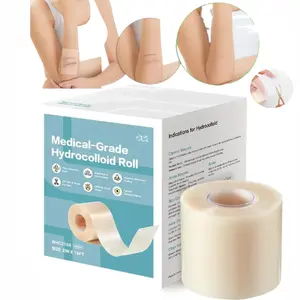 Hydrocolloid Acne Patch Roll,self-cuttable adhesive patch, waterproof acne patch bandage that effectively covers acne and wounds to promote healing.  extra-large hydrocolloid patch bandage is self-adhesive, highly absorbent, flexible,(5*150cm) Skin Repair