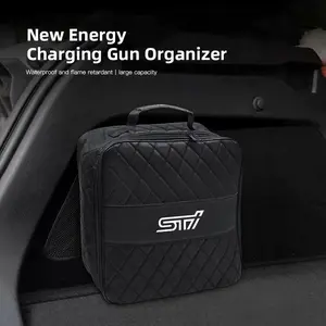 Car Charging Gun Leather Bag Storage Box Auto Accessories For Subaru Impreza Legacy WRX STI BRZ Forester XV Outback Crosstrek Levorg Exiga Ascent Tribeca