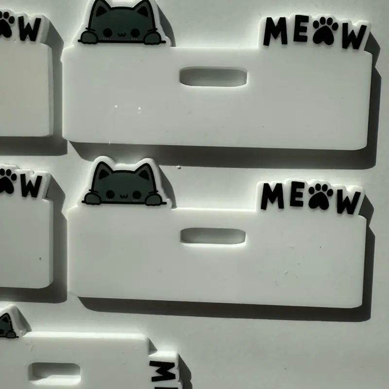Cat meow badge, topper, cute accessory for your badge, buddy . Holiday ID Reel Gift for RN CNA Teacher with Cat Design Christmas Badge Buddy for Nurses CNAs Teachers