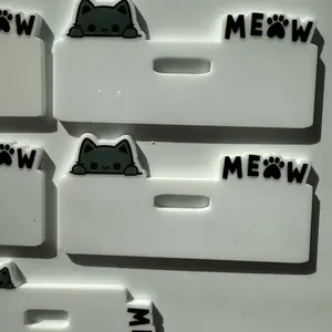 Cat meow badge, topper, cute accessory for your badge, buddy . Holiday ID Reel Gift for RN CNA Teacher with Cat Design Christmas Badge Buddy for Nurses CNAs Teachers