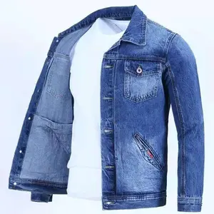 Denim Jackets Man Autumn Button Jeans Coat for Men Light Joker Fashion Loose Popular Clothes Clothing New 7 Tops Long Sleeve Casual Menswear