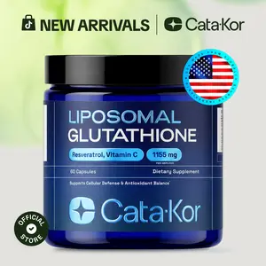 Cata-Kor Liposomal Glutathione Supplement – 1155 mg | Vitamin C | Riboflavin (B2) | Selenium | Resveratrol Complex – Supports Antioxidant Defense & Cellular Health – Vitamin Dietary Supplement