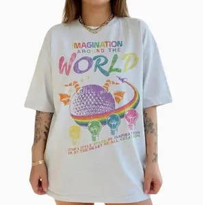 Adult Retro Epcot Imagination Around The World Shirt, World Epcot Tshirt, Epcot World Tour Shirt, Magic Kingdom Tee, Family Matching Shirt 4