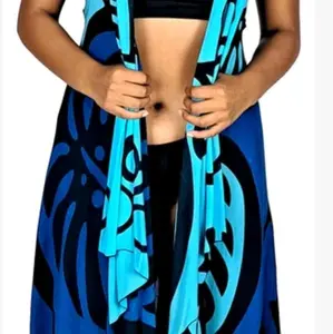 Magic Sarong - Bold Monstera - Blue