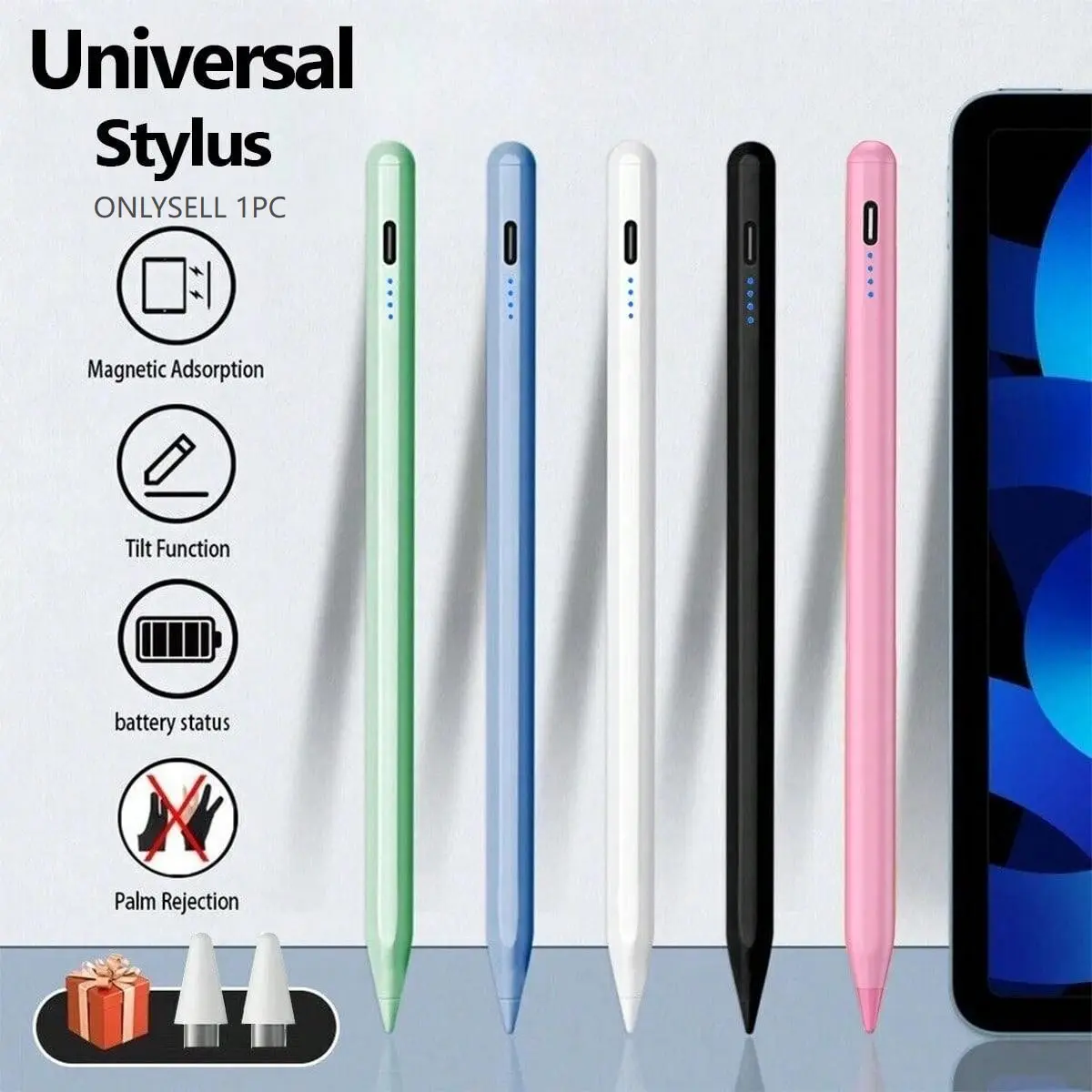 Universal Fast Response Touch Pen, Touchscreen Pen, Capacitive Pen for Tablets and Phones, iOS & Android Compatible, Ideal for Drawing, Gaming, Writing, iPad (2018+), Stylus Tablet