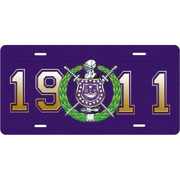 Omega Psi Phi 1911 Car Tag