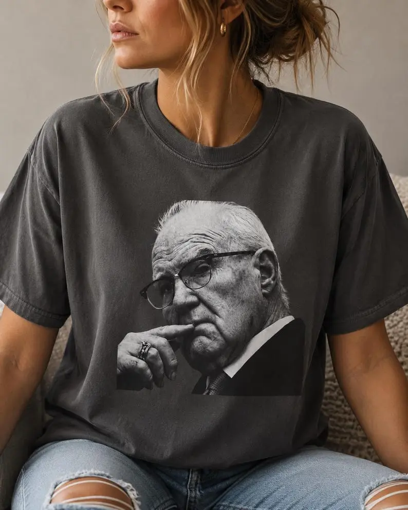 Kevin Reddington T-shirt, lawyer portrait T-shirt, Lindsay Clancy trial T-shirt, black and white photo T-shirt