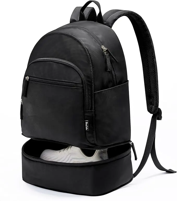 Gym Backpack for Women Small Gym bag with Expandable Shoe Compartment Water Resistant Sports Backpack 26L
