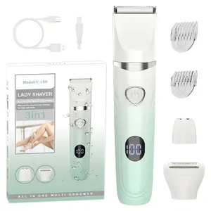 S&G Bikini Trimmer for Women - Painless Electric Razors for Silk Skin,Cordless Body Shaver for Trip,Replaceable Lady Facial Razor, IPX6 Waterproof&Easy Cleaning,Dry Use Painless Cordless,Woman Pubic Hair Care 3-in-1
