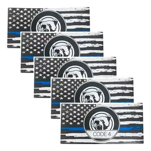 3D Scene Complete Crochet Kit with Hooks, Yarn, 5PCS Die-Cut Thin Blue Line Permanent Sticker Set - Code 4 Police Support American Flag Decals for Cars, Trucks, Windows (Style A), Permanent Sticker Stickers, Sticker Set Stickers