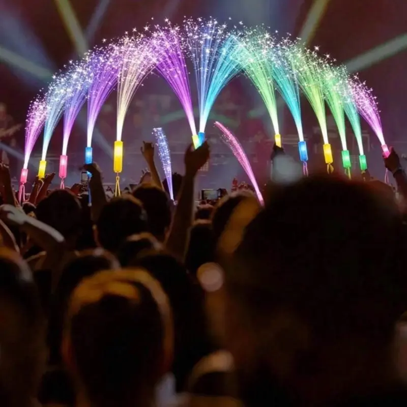 LED Fiber Optic Glow Wand Light Stick – Color Changing Concert, Rave, Festival & Party Favor