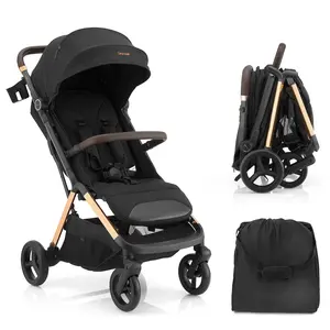 Gromast 2 in 1 Baby Stroller, Compatible with Car Seat, Portable Travel Newborn Toddler Stroller with Cup Holder & UPF 50+ Canopy, One-Hand Automatic Folding