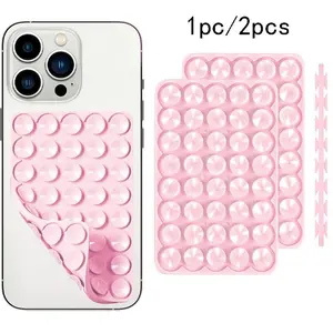 Double-Sided Silicone Suction Cup Phone Holder Stand, Vacuum Phone Grip, Strong Grip Design for Selfies & Videos, Mobile Accessories for Smartphones, Phone Suction Mount