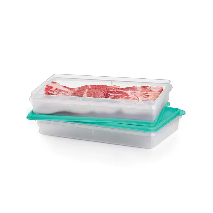 Tupperware Snack-Stor Jr. Airtight Plastic Food Containers - Single Unit Slim Stack Kitchen Preserving Containers for Organized Food Storage, Meal Prep