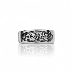 Rose Pendant - Handcrafted Stainless Steel Rose Spoon Ring