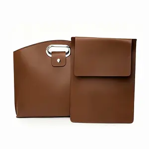 2PCS Laptop Bag for Women Handbag, Waterproof PU Leather 14-16in for Laptops and iPad Cases MacBook Cases, Work Tote Bag Briefcase Laptop Purse Durable