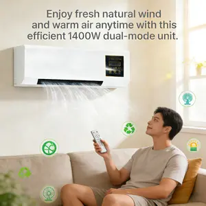 1400W Dual Mode Air Conditioner Fan Natural Wind Summer Warm Wind Winter for Bedroom Home Use