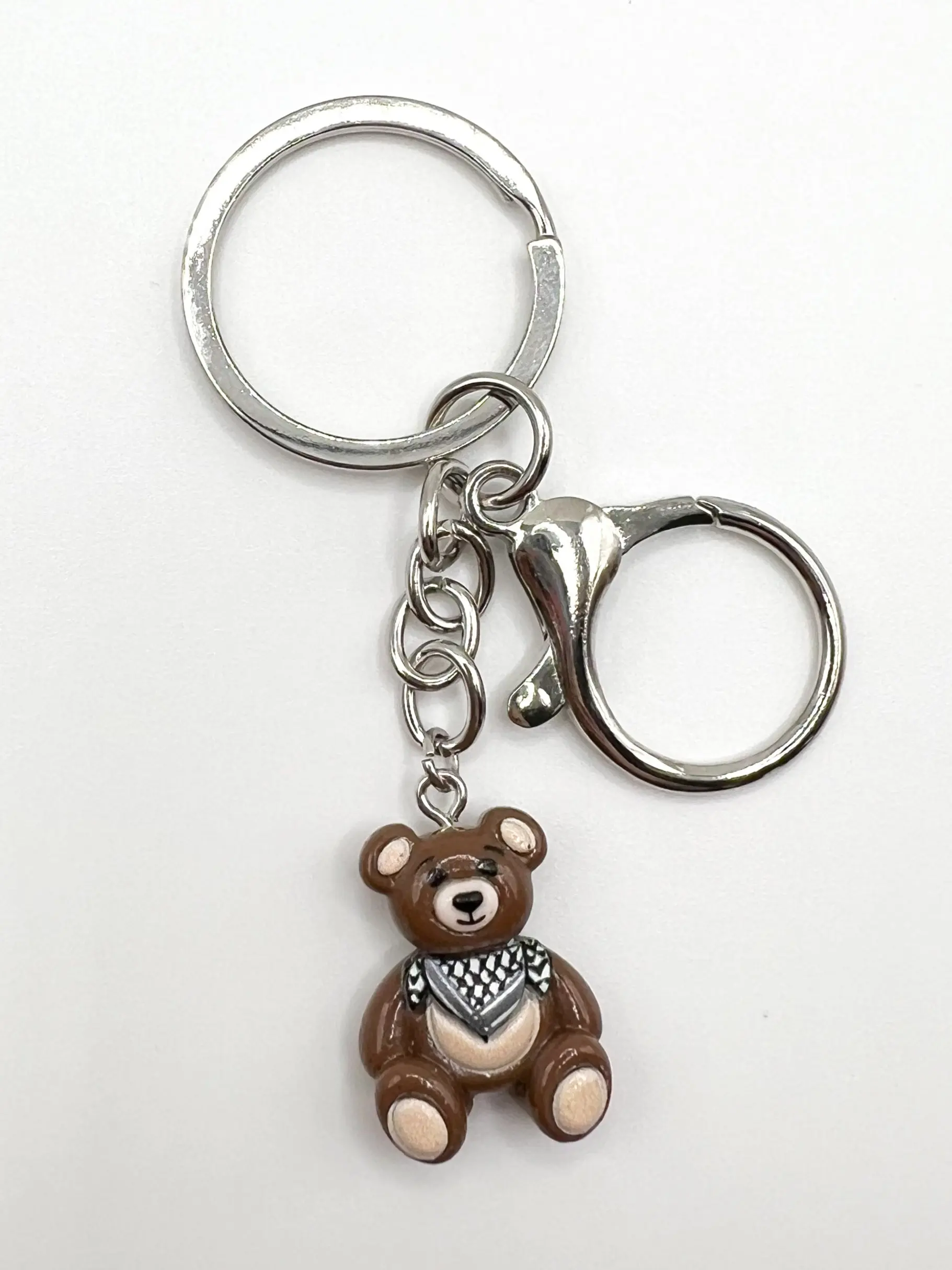 Keffiyeh Teddy Bear Keychain
