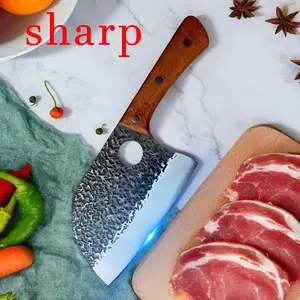 Butcher Knife -Hand-Forged Meat Cleaver,Premium Kitchen Knife for Meat Cutting, Outdoor Cooking, BBQ, and Camping Kitchenware Utensils
