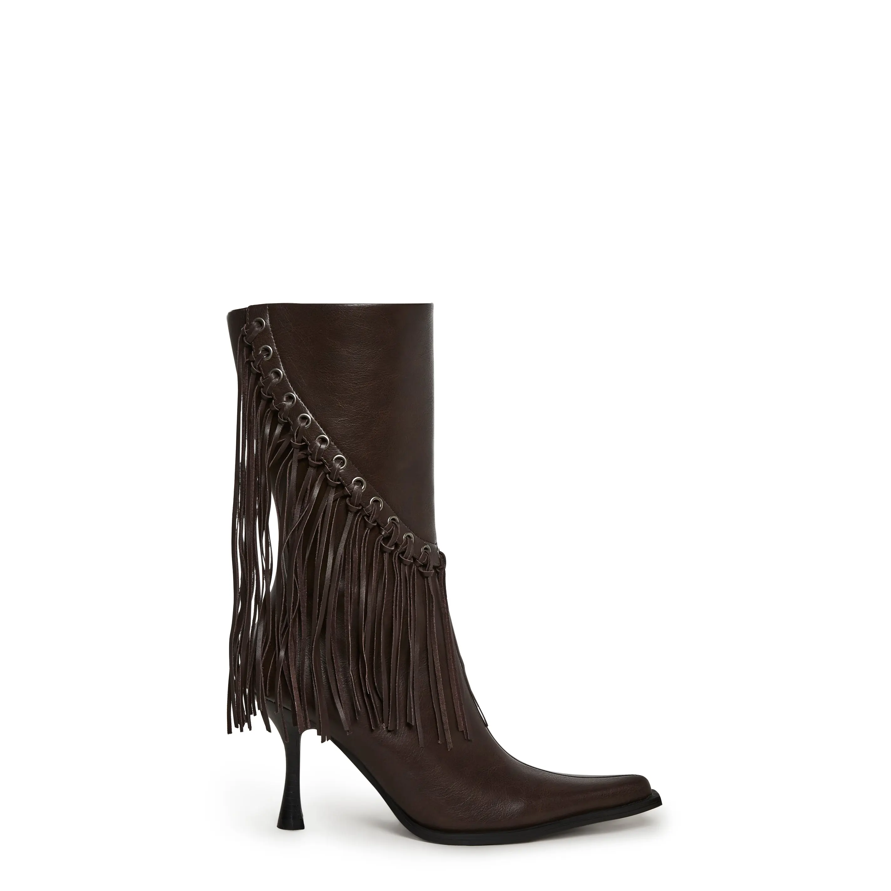 Gloss Grit Fringe Boots