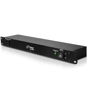 Surge Protector Power Strip | 9 Outlets (8 Rear + 1 Front), 15A Rack Mount AC Filter, 6FT. Heavy Duty Power Extension Cord - Home/Office/Server Use Accessory