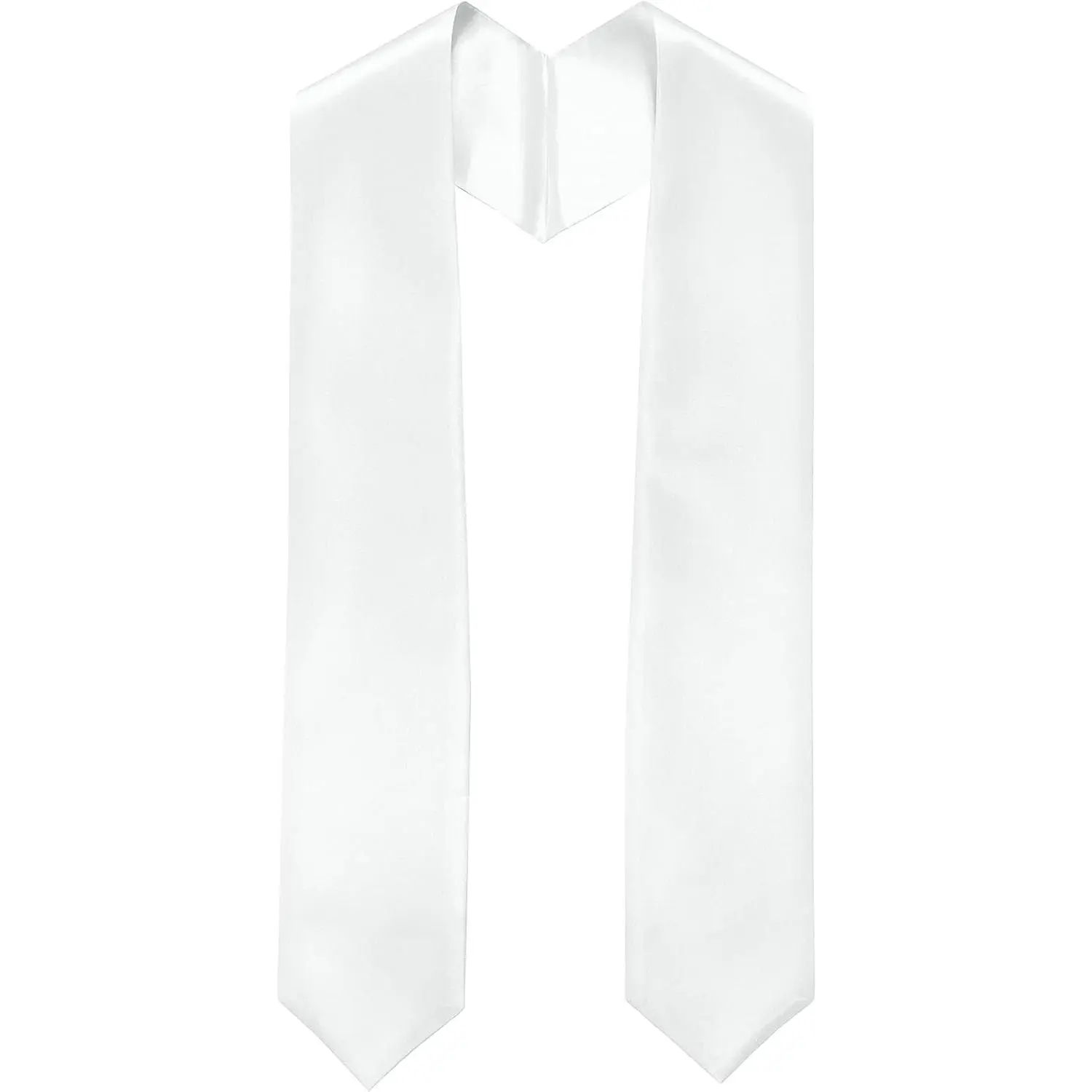 Graduation Stole & Satin Fabric Shawl, Plain 60-Inch Polyester Scarf for Adults, High School and College Ceremonies, Wrap Shawl
