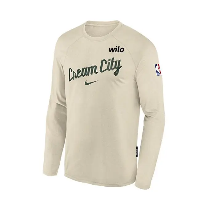 Youth Nike 2025-26 City Edition Game Theatre Milwaukee Bucks Long Sleeve T-Shirt
