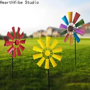 Wind Spinner with Metal Stake - Kinetic Sculpture for Outdoor Garden, Lawn & Yard Art Decor