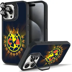 Club América Crest Phone Case | Sleek Navy & Gold Aesthetic For Samsung iphone 17/AIR 16 15 14 13 12 11 PRO PLUS MAX COOL Fashionable Tough Magnetic Durable Metal lens frame Film Bracket Stand Gift Full Protection Camera Holder Phone Cases Cover 11X-L0659