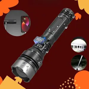 2-in-1 POWER BANK FLASHLIGHT | Super Bright, High Lumens Flashlight, USB Rechargeable, Zoomable | Camping, Emergency, Fishing, Security MUST-HAVE-Christmas gift