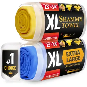 Premium Shammy Towel - Super Absorbent Chamois Cloth for Spot & Scratch-Free Drying -  and Durable Drying Towel