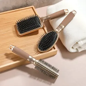 3 Pieces Anti Static Massage Oval Comb Set,Hair Dryer Styling Brush,for Long Thick Curly Wavy Dry Damaged Hair