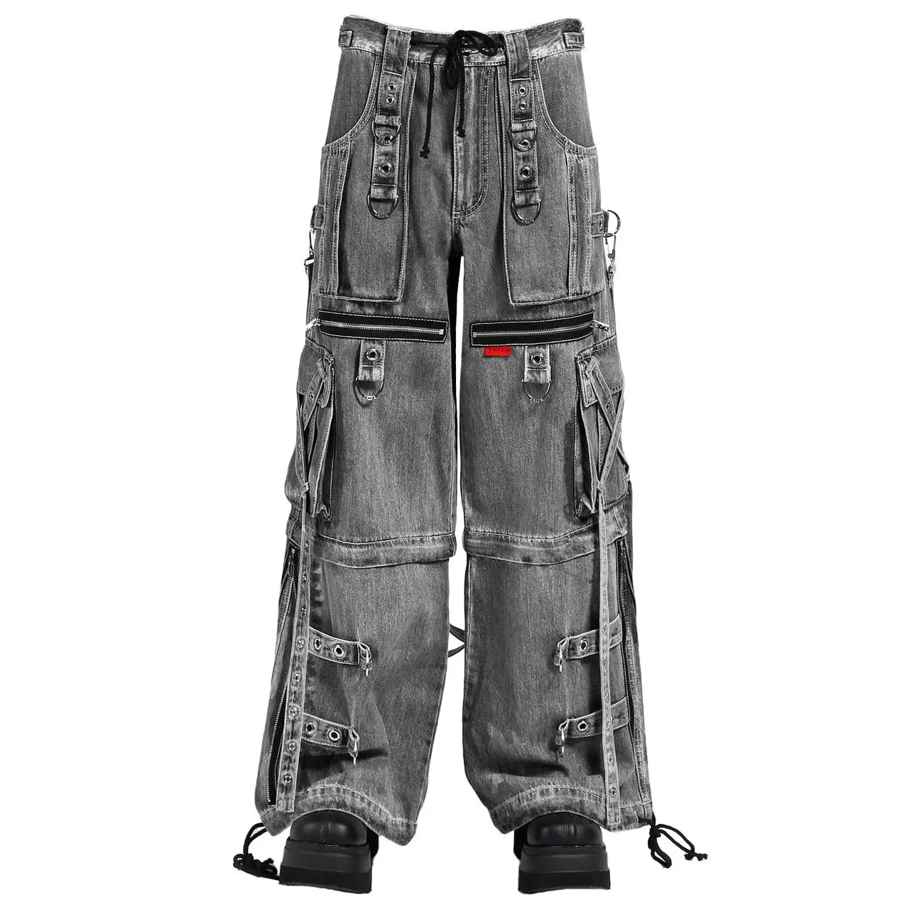 Tripp NYC X-Strap Pants [BLACK FOG WASH DENIM]