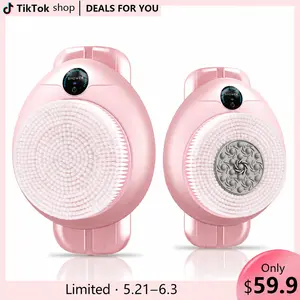 LIVEFULL Smart Wall Mounted Exfoliating Brush,Smart Electric Shower Brush for Body - Wall Mounted Back Scrubber with 3 Speeds & 360° Rotation, Rechargeable Exfoliating Brush with Soft Bristles, Hands-Free Deep Cleansing for Men & Women