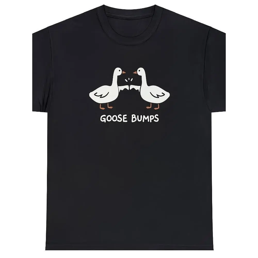 Cotton Goosebumps T-Shirt, Funny Satire Silly Goose Fist Satire Meme Humor T-Shirt, Soft Comfortable Crew Neck - 180G Ivan Cornejo Merch Graphic Tees Shirts Men Men Gifts Golf Gift T-Shirt For Men And Women