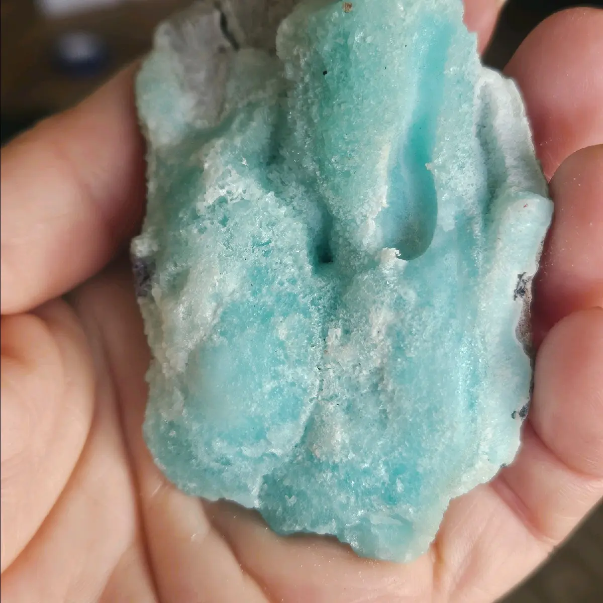 Blue Aragonite Crystal