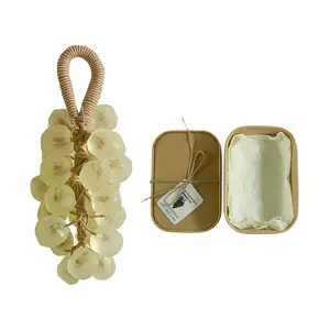 Jasmine Gem Grape Soap Gift Set, Handmade DIY Crystal Grape Cluster Soap, Transparent Jewel Soap for Hand Care, Gentle Cleansing & Moisturizing, Decorative Bathroom Gift Box
