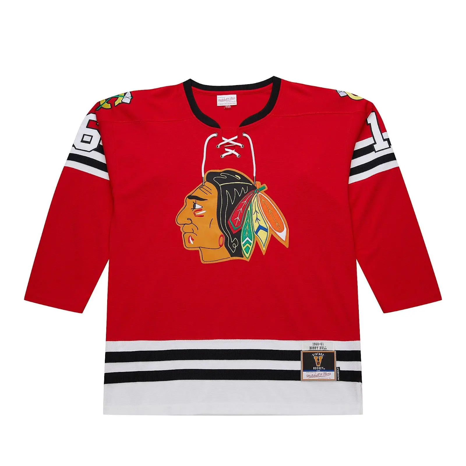 Bobby Hull Chicago Blackhawks 1960-61 Red Power Play Player Jersey NHL Throwback Hockey Fan Gear Mitchell & Ness