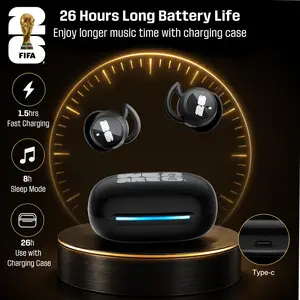 FIFA 2026 Officially Licensed ANC Bluetooth In Ear Earphones Low Latency 26H Battery Multi Device Pairing Wireless Headphones Soccer Fan Collectible Gift For Phone Laptop Tablet