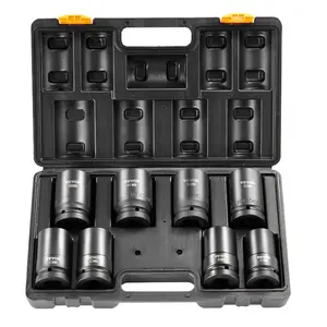 VEVOR 3/8 Drive Impact Socket Set, 25 Piece Deep Shallow Socket Set SAE 5/16 - 1, 6 Point Cr-Mo Alloy Steel for Auto Repair, Easy-to-Read Size Markings, Rugged Construction, Includes Storage CaseVEVOR Super Brand Day