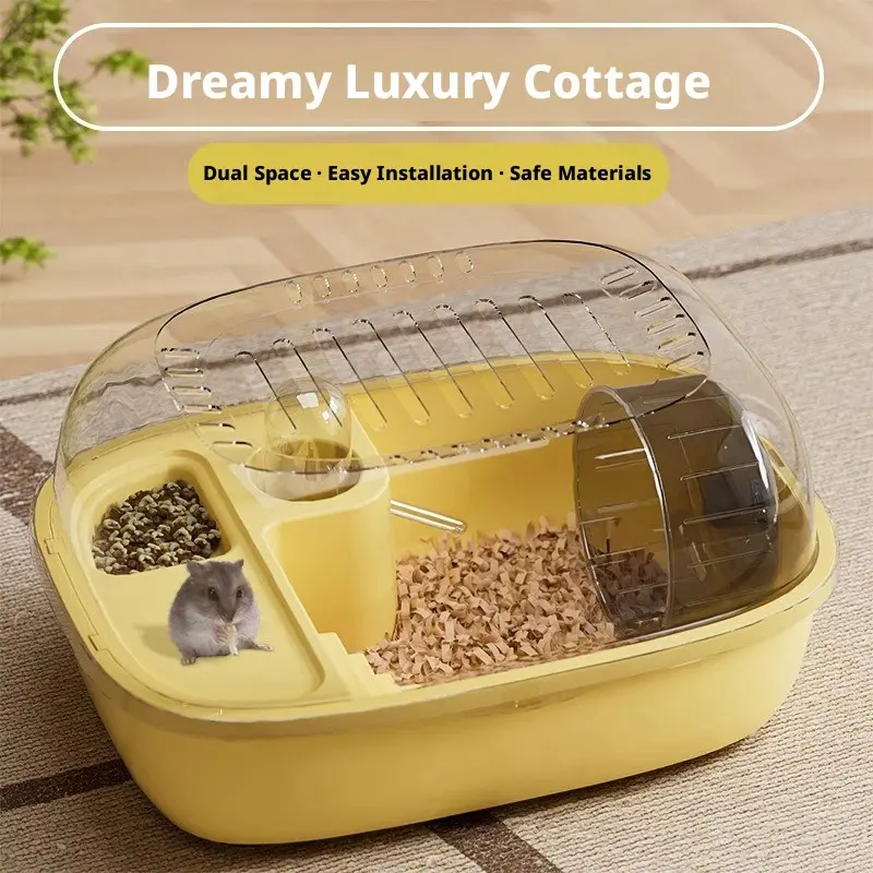 Luxury Hamster Cage, Hamster Enclosure, Acrylic Large Space, Dual Layer, Anti-Escape, Safe, No Installation, Ready to Use, Pet Supplies
