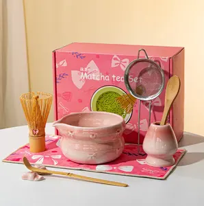 Matcha Tea Set Glaze Kiln Matcha Bowl With Mouth