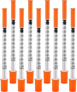 Sewing Craft Kits 100PACK 1ML Syringe with 30G 1/2" (13mm) Needle, Individually Wrapped Lab Supplies (1CC 30G 1/2"-100PACK)