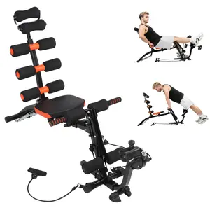 Ab Workout Equipment Home Gym Ab Crunch Machine Exercise Chair for Total Body Workouts Abdominal Portable Crunch Core Fitness Trainer for Core Leg Thighs Buttocks Sit-up