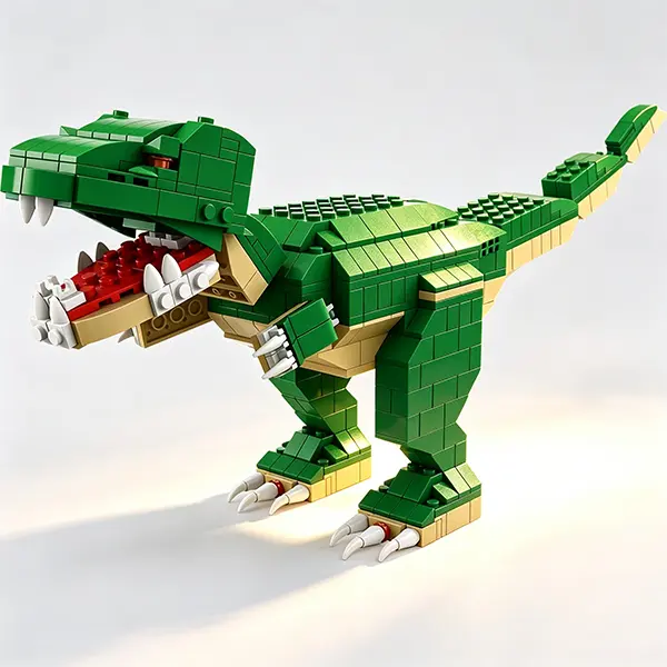 6-in-1 Dinosaur Building Blocks Toy Set, 1000+PCS Build & Transform into Multiple Shapes, Ideal Birthday & Classroom Gifts for Kids