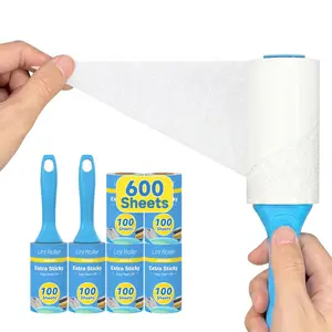 Swihauk 600 Sheets Extra Sticky Lint Rollers for Pet Hair, Easy Spiral Tear Lint Roller for Clothes with Ergonomic Handle, Multipurpose Lint Remover for Furniture, Carpet, Car Seat