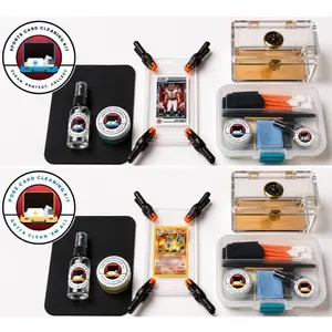 Poke'/Sports Card Restoration Kit - Polish Clean Fix Corners Oxidation Humidor Grading Centering PSA prep with Cleaning Tools and Storage Box