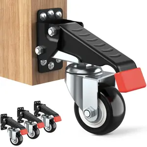 Gift~ Workbench Casters kit 660/720/880/920 Lbs - Retractable Casters Heavy Duty Bench Caster Wheels Designed for Workbenches Machinery & Tables, 4 Pack Furniture Lift Mover Industrial